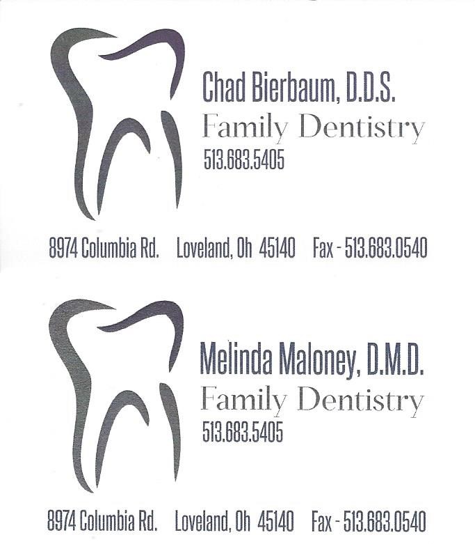 Chad Bierbaum and Melinda Maloney Family Dentistry | 8974 Columbia Rd, Loveland, OH 45140 | Phone: (513) 683-5405