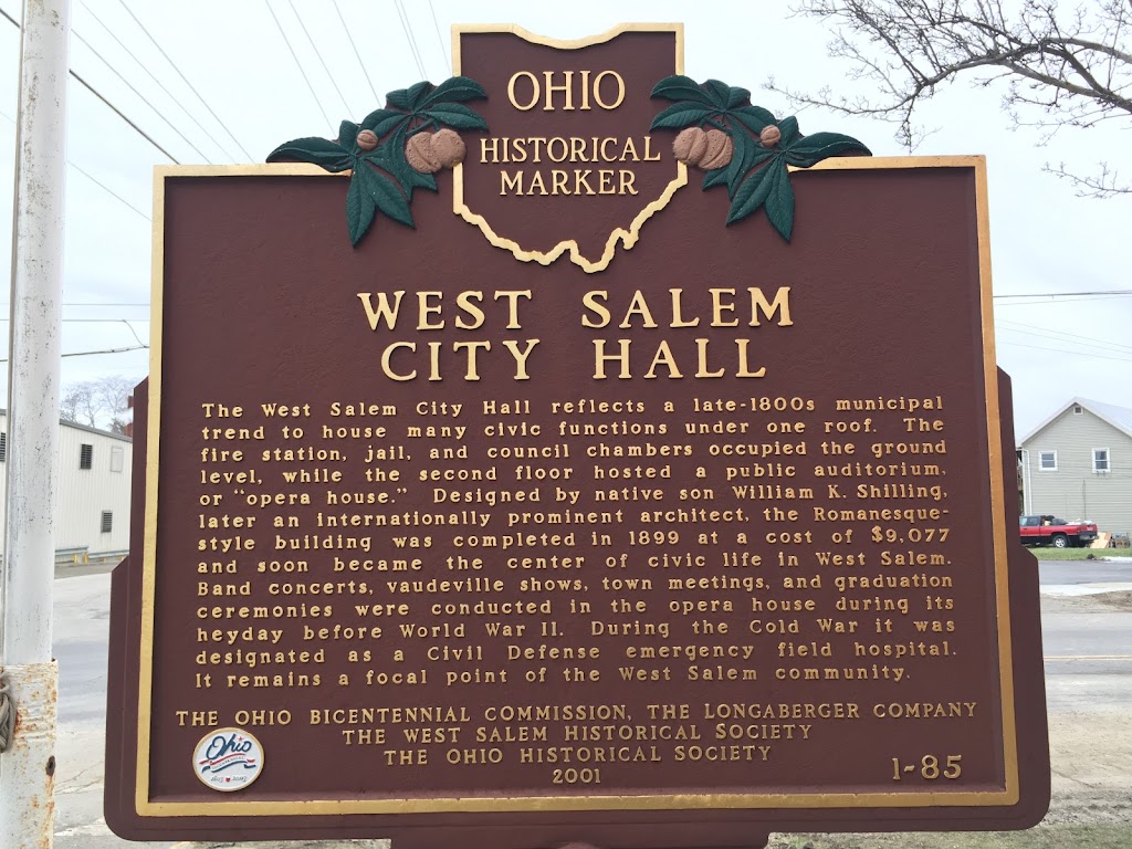 West Salem City Hall | 27 S Main St, West Salem, OH 44287 | Phone: (419) 853-4400