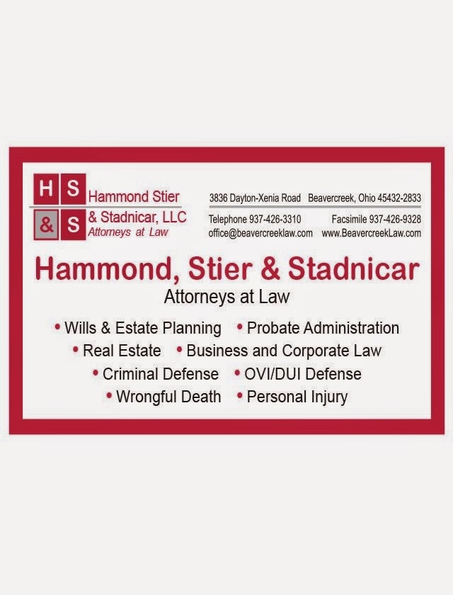 Hammond Stier & Stadnicar LLC--Attorneys at Law | 3836 Dayton Xenia Rd, Beavercreek, OH 45432 | Phone: (937) 426-3310