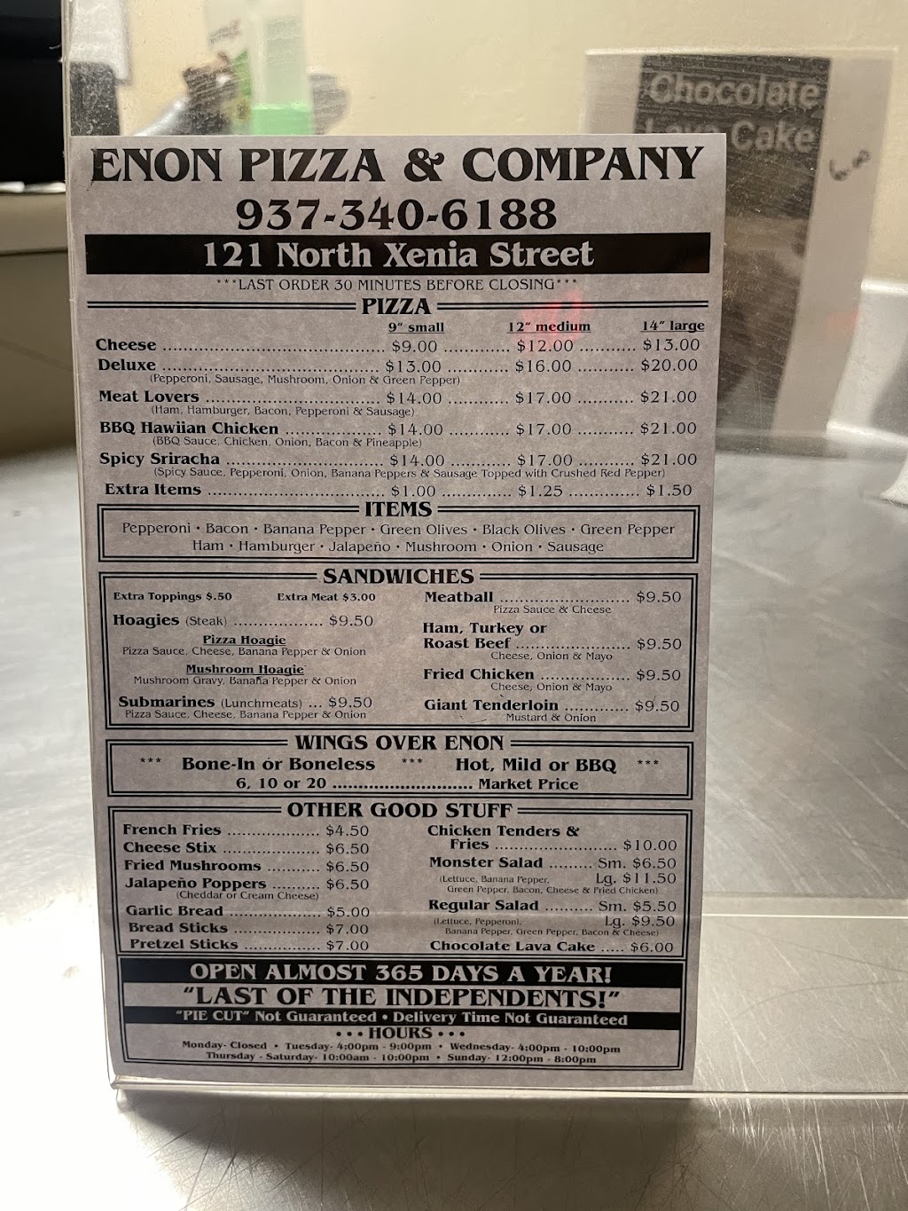 Enon Pizza & Company | 121 N Xenia Dr, Enon, OH 45323 | Phone: (937) 340-6188