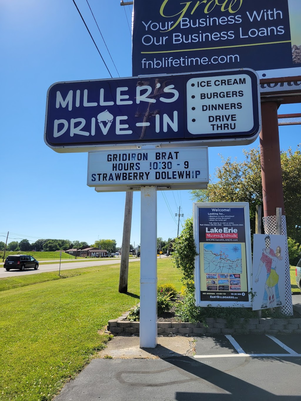 Millers Drive-In | 1345 E Main St, Bellevue, OH 44811 | Phone: (419) 483-7020